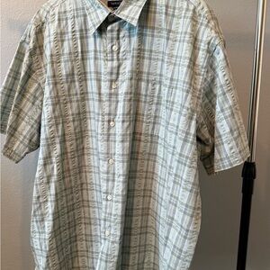 Van Heusen Light Green Plaid Casual Shirt